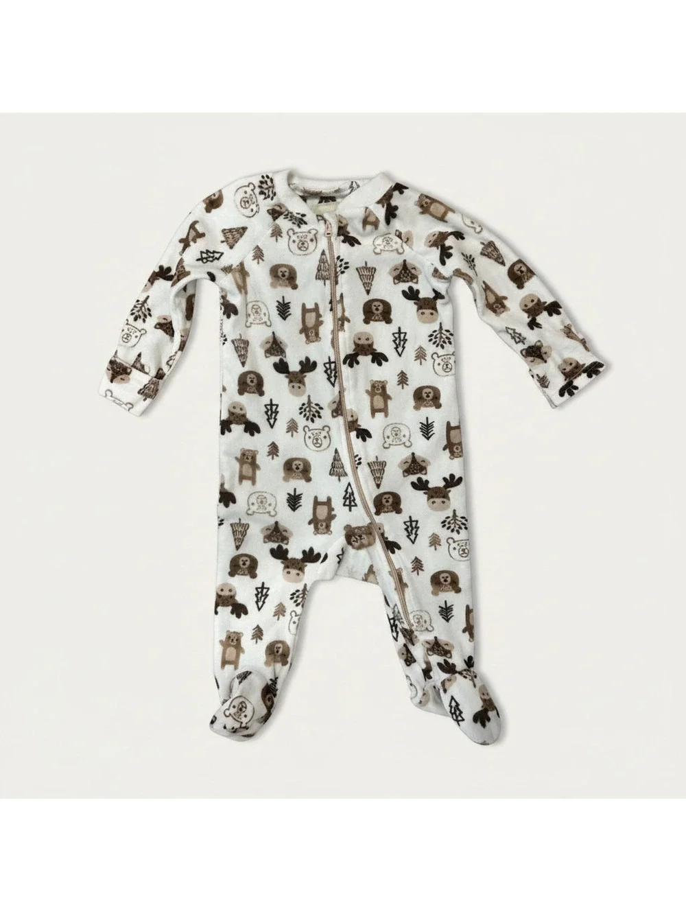 Stitch & Stone Animal Fleece Footed Sleeper Pajamas 9M